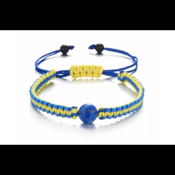 Ukrainian Flag Color Bracelet 🇺🇦 We Support Ukraine 🇺🇦 - Picture 2 of 2